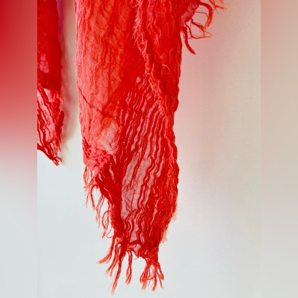 TILO Scarves Orange Crush 🧡 Crinkle soft scarf. Lux casual delight. Great gift! - Picture 3 of 9